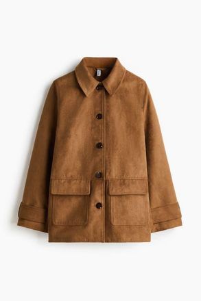 H&M Collared Jacket in Dark Beige at Nordstrom, Size Xx-Large