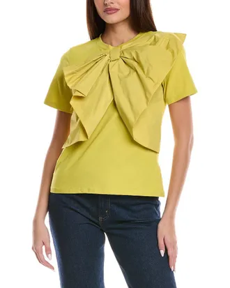 Gracia Bow Front Ruffle T-Shirt