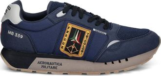 Aeronautica patch blue sneakers - Blauw