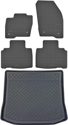 OEM Juego De Alfombrillas De Goma Para Coche Y Alfombrilla Para Maletero Para Ford Edge Ii Suv (05.2016-2021)