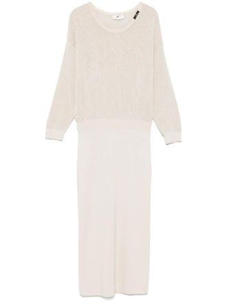 Elisabetta Franchi lurex-detail midi dress - Neutrals