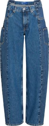 Karl Lagerfeld deconstructed mid-rise jeans - women - Organic Cotton - 25 - Blue