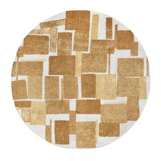 Louis De Poortere Alfombra de poli&eacute;ster oro, 240x240 cm