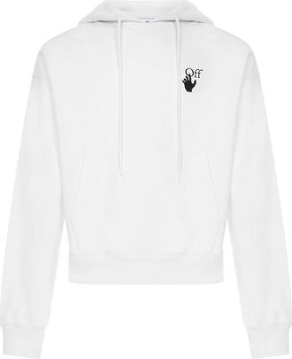 Off-white Mens Caravaggio Lute Painting Printed Hoodie in White Cotton - Size Medium