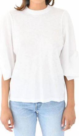 Stateside Supima Slub Tee With Sleeve Twist In White