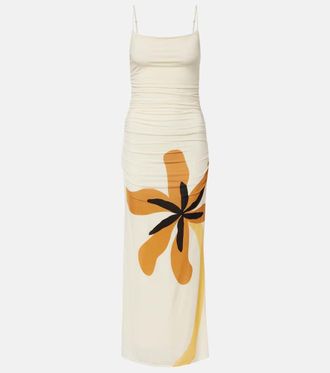 Cala de la Cruz Kim floral jersey maxi dress