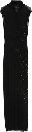 Jean Paul Gaultier Sleeveless Semi-Sheer Black Maxi Dress