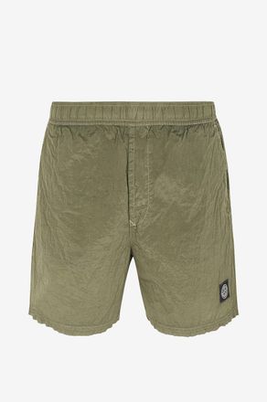 Stone Island Short aus technischem Gewebe mit Knitteroptik