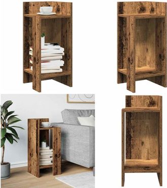vidaXL Tavolino Laterale con Ripiano Legno Antico 25,5x27x60 cm - Tavolino da caff&egrave; - Tavolino in truciolato
