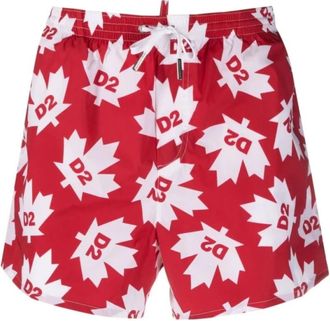 Dsquared2 Boxer Mare Rosso - Heren - Strandmode - Rood - M - Badmode