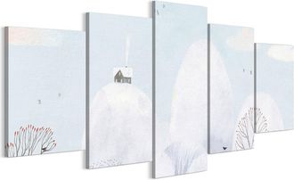 OEM Cuadro Sobre Lienzo Italiano De 100 X 50 Cm, Pent&aacute;ptico - Estilo Minimalista - Naturaleza Cuadro Sobre Lienzo Italiano De 200 X 100 Cm, Pent&aacute;ptico - E