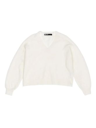 Bimba & Lola v-neck sweater - women - Mohair/Polyamide/Wool/Elastane - S - White