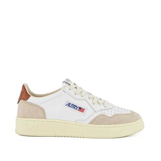 Autry Vintage Witte Leren Sneakers - Heren - Sneakers - Wit - 42 EU - Katoen - Schoenen