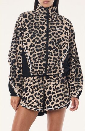 P.E Nation Linear Water Repellent Jacket in Leopard/black at Nordstrom, Size X-Large