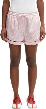 Off-white Pantalones Cortos de Pijama Sat Jacq Text Piping - Shorts - Mujer - Rosa - M
