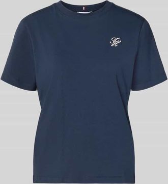 Tommy Hilfiger Regular Fit T-Shirt aus Baumwoll-Mix in Marine, Gr&ouml;&szlig;e XL