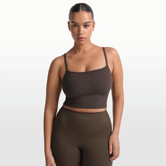 Nike Womens SKIMS Ribbed Seamless Cami Tank Top in Brown | BABRA10223W-PHR