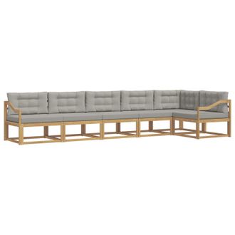 vidaXL Conjunto De Sof&aacute;s De Exterior 4 Pcs Blanco Y Gris Claro Vidaxl