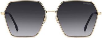 Carrera 60mm Gradient Rectangular Sunglasses in Gold Black/Dark Grey Sf at Nordstrom