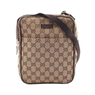 Gucci Pre-owned GG Canvas Shoulder Bag - Heren - Vintage Schoudertas - Bruin - ONE Size - Leer - Vintage