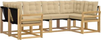 vidaXL Conjunto De Sof&aacute;s De Exterior 6 Uds. Y Beige Vidaxl