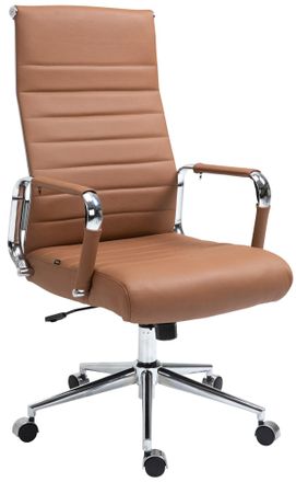 Clp Clp - Silla De Oficina Kolumbus En Cuero Original Marr&oacute;n Claro