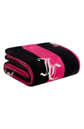 Juicy Couture Cabana Hot Plush Throw Blanket in Hot Pink at Nordstrom Rack, Size Twin/twin Xl