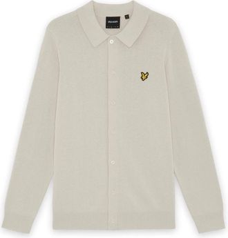 Lyle & Scott Mid Knits Katoenen Overhemd - Heren - Vesten - Beige - XL - Katoen - Truien & Vesten