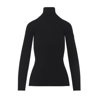 Yves Salomon Truien & Vesten, Dames, Zwart, M, Wol, Zwarte Sweater Aw 25 Luxe Comfort