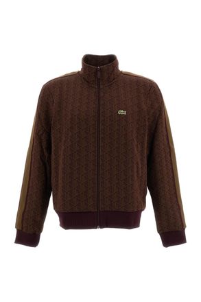 Lacoste Monogram Jacquard Zip Sweatshirt