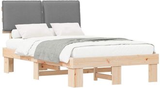 vidaXL Estructura De Cama Con Cabecera Tapizada Gris Claro Vidaxl