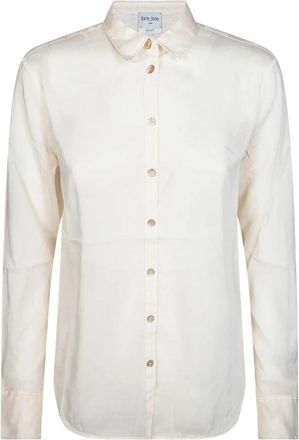 Forte_Forte Camicia Regular Voile Cotone Seta - Dames - Overhemden - Wit - S - Katoen - Overhemden