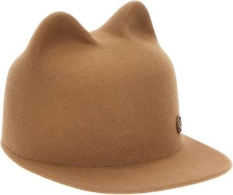 Maison Michel Jamie Hat - Dames - Petten - Bruin - M - Accessoires