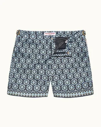 Orlebar Brown Bulldog Mid-Length Classic Fit Swim Shorts in Night Iris at Nordstrom, Size 40