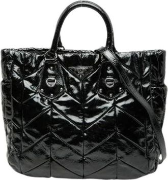 Prada Pre-owned Tote Bags, female, Black, Size: ONE SIZE Pre-owned Nylon Tote Bag