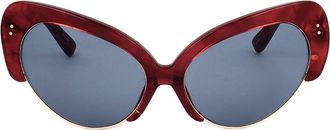 Linda Farrow ERDEM EDM7 C4 Womens Sunglasses Red Size 67