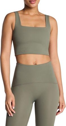 Spanx Square Neck Crop Tank Top in Frosted Moss at Nordstrom, Size X-Large