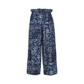 Emporio Armani Bandana print chambray pants Woman 38