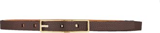Vaincourt La Ravissante Slim Metallic Leather Belt in Metallic Bronze at Nordstrom, Size Xx-Small