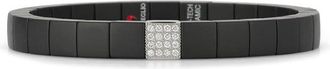 Roberto Demeglio ceramic Scacco diamond bracelet - women - 18kt White Gold/Diamond - One Size