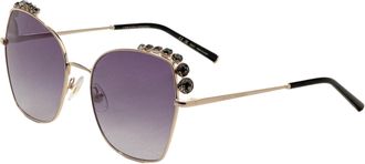 Carolina Herrera Womens 59 mm Rose Gold Sunglasses