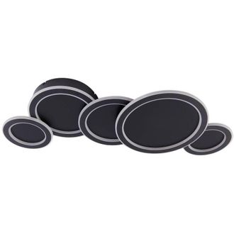 Lucande Lámpara de techo led Diala en Negro Plástico - Lucande