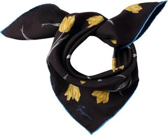 Jacquemus Le Foulard Tulipe - Dames - Zijden sjaals - Zwart - ONE Size - Accessoires