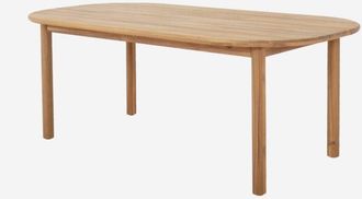 Sweeek Mesa De Jard&iacute;n Rectangular De Madera De Acacia, 6 Plazas