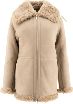 Burberry Shearling Aviator Jacket, Brand Size 4 ( US Size 2 )
