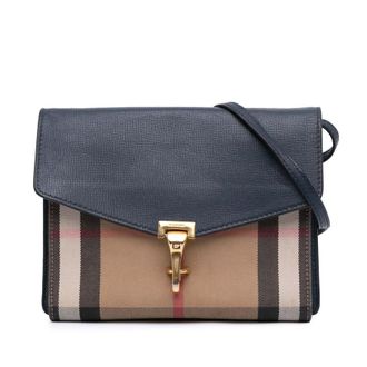 Burberry Pre-owned Burberry House Check Canvas and Leather Derby Macken Crossbody Ladies DT9N9UWSSVKEX5XX