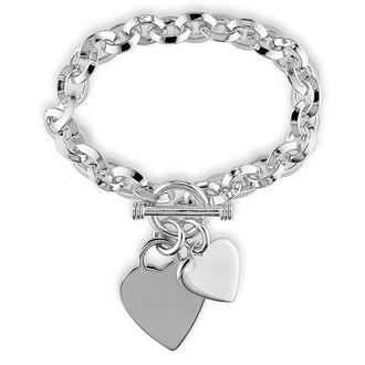 Amour Heart Charms Charm Bracelet In Sterling Silver