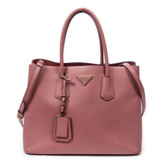 Prada Pre-owned Womens Double Handle Tote Shoulder Bag - Pink - One Size