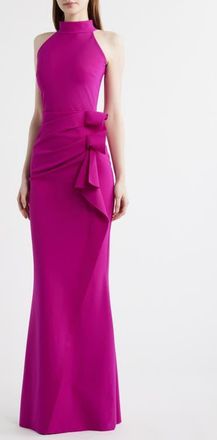 La Petite Robe Di Chiara Boni Gudrum High Neck Trumpet Gown in Cyclamen at Nordstrom, Size 12