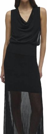 SIMKHAI Carmina Cowl Tank Top In Black